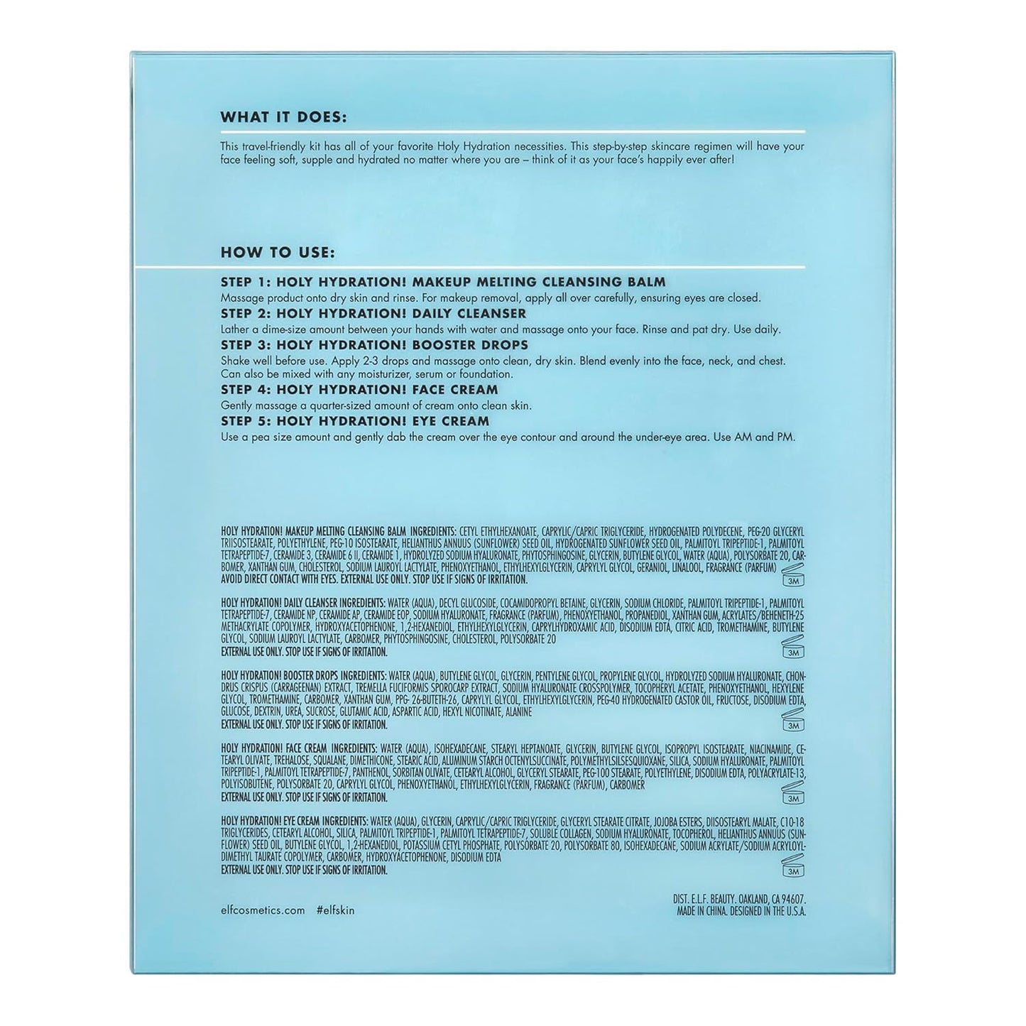 SKIN Holy Hydration! Kit Mini Soin Hydratation Totale, Nettoyant, Démaquillant, Hydratant