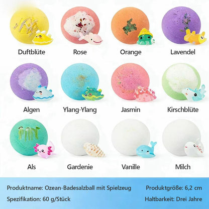 🛁🐣 Badebomben für Kinder – Überraschungsspielzeug im Inneren, Perfekt für Ostergeschenke