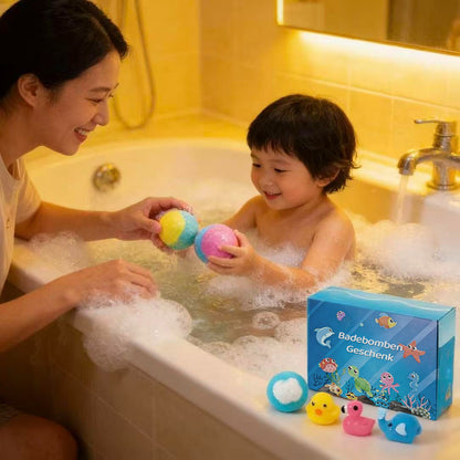 🛁🐣 Badebomben für Kinder – Überraschungsspielzeug im Inneren, Perfekt für Ostergeschenke