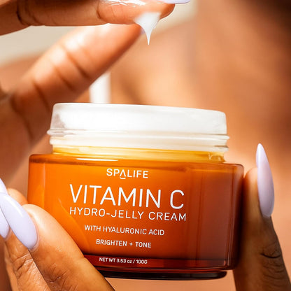 Crème Hydratante Visage Hydro-Jelly à la Vitamine C avec Acide Hyaluronique SpaLife Beauty