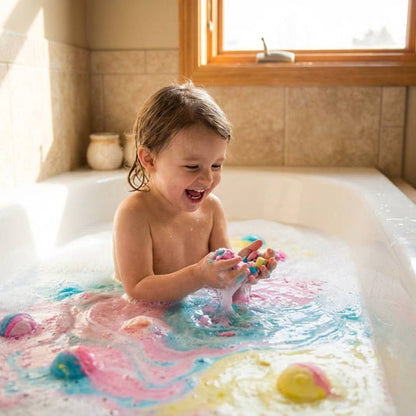 🛁🐣 Badebomben für Kinder – Überraschungsspielzeug im Inneren, Perfekt für Ostergeschenke